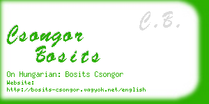 csongor bosits business card